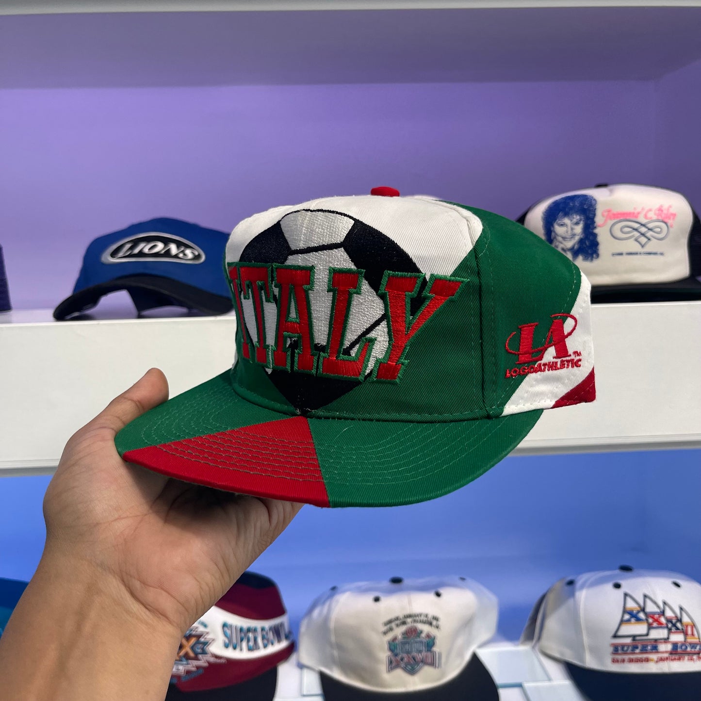 Vintage 1994 Italy Soccer World Cup Logo Athletic Twill Snap Back