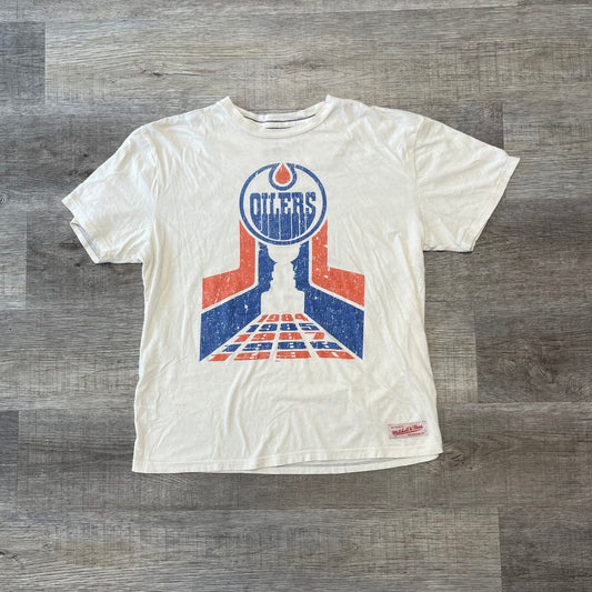 Vintage Edmonton Oilers NHL y2k T Shirt Mitchell & Ness XL (Fits like large)