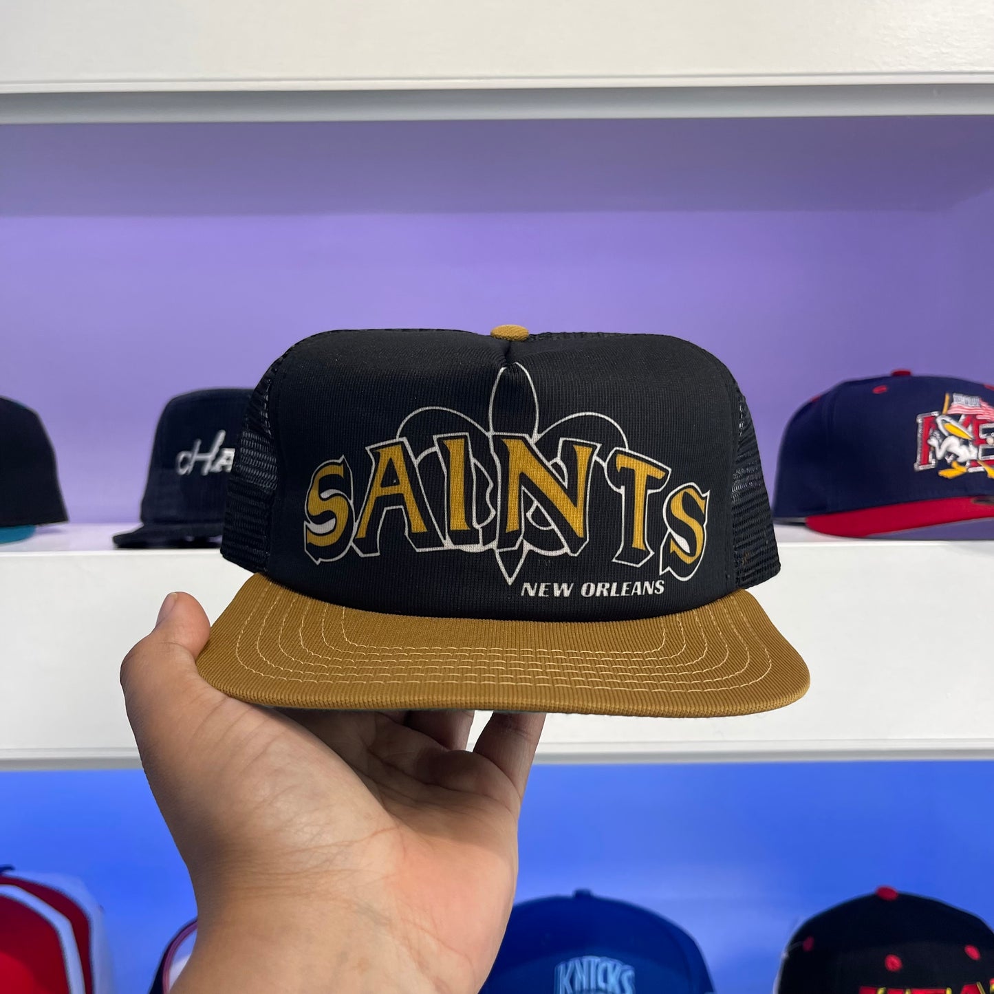 Vintage 1980s New Orleans Saints New Era Snap Back Dead Stock New