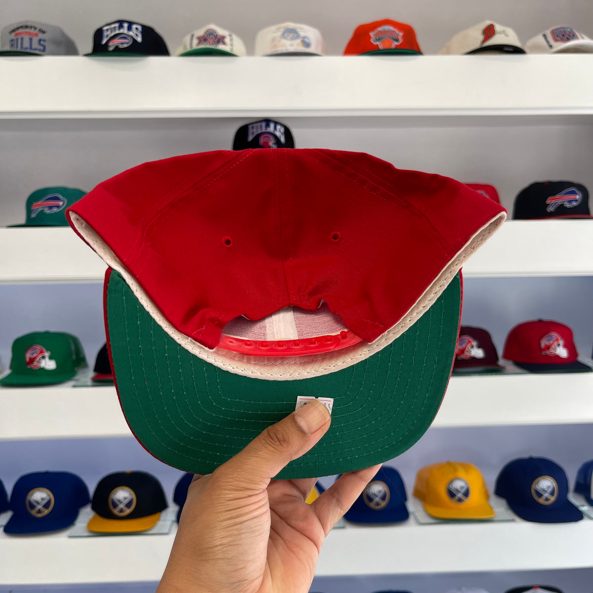 Vintage 1990s NFL New England Patriots Red Dome Wool Snap Back Dead Stock New