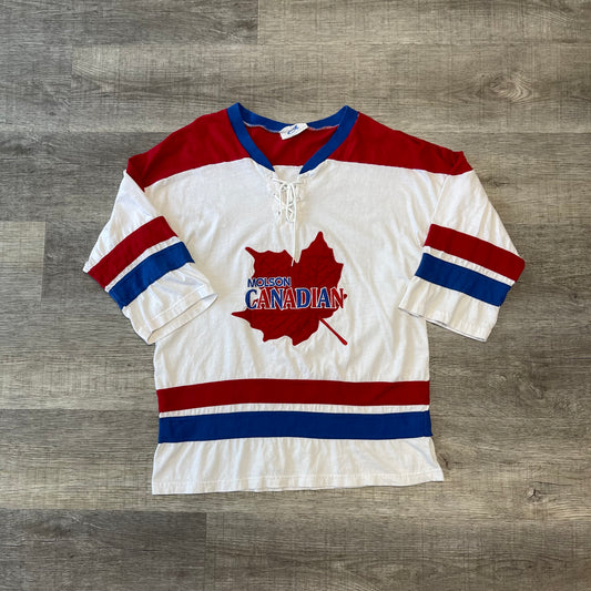 Vintage NHL Molson Canadian Short Sleeve Shirt Size Large