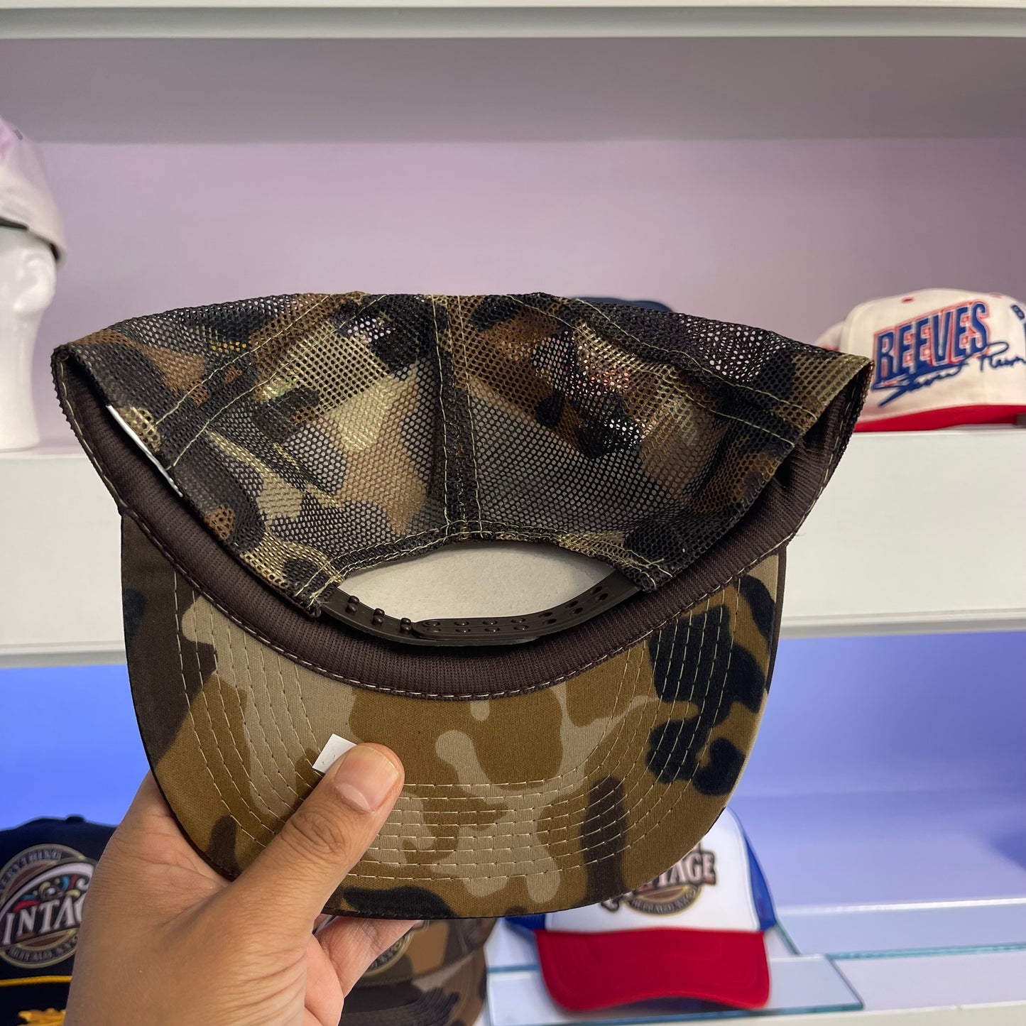 Everything Vintage Camouflage Trucker Snap Back