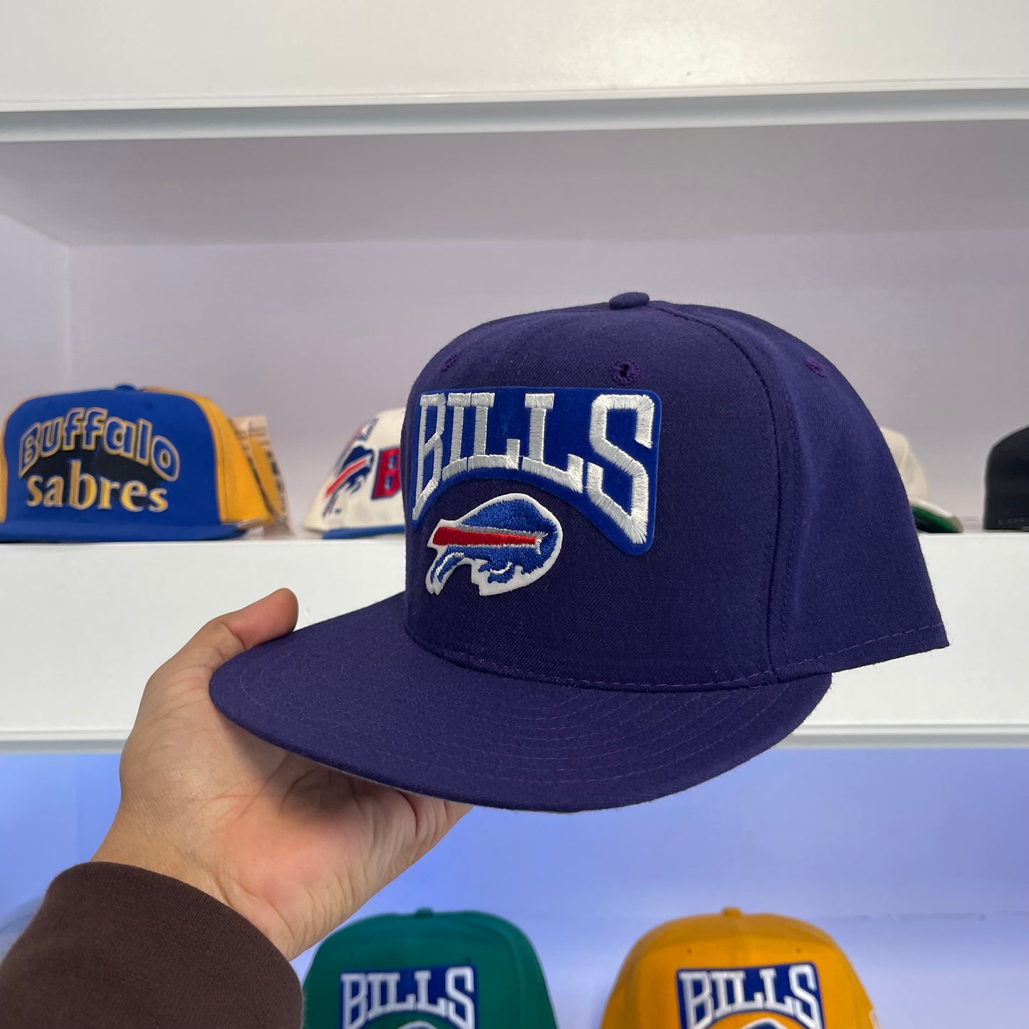 Vintage 1990s Buffalo Bills Purple Wool Snap Back