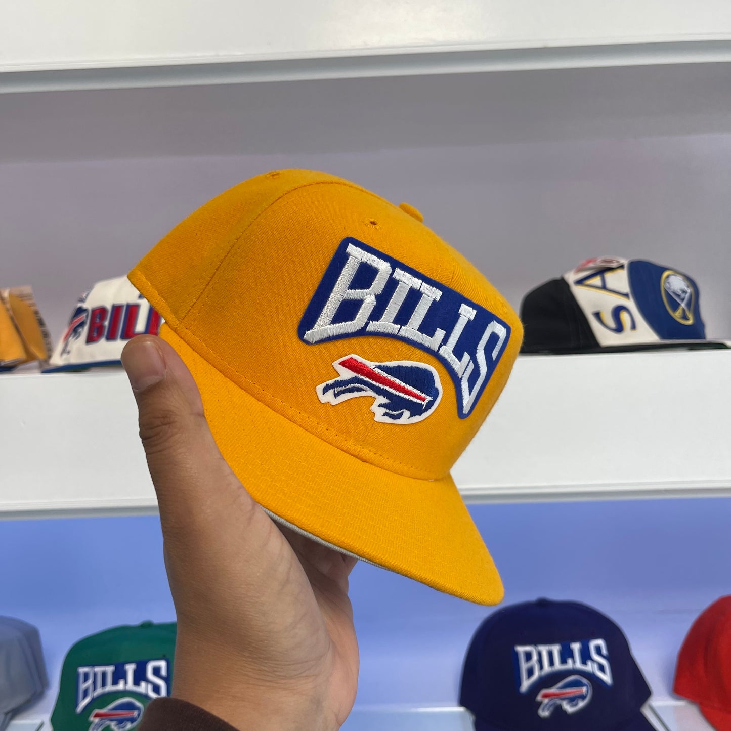 1990s Buffalo Bills Yellow Wool Snap Back