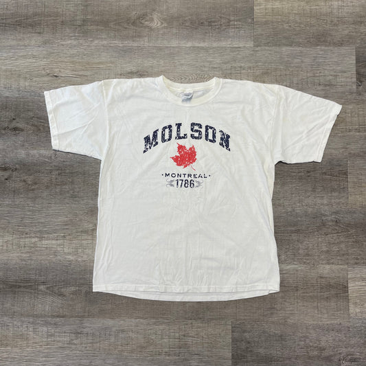 Vintage 2000s Y2K Molson Canadian Beer T Shirt Size XL