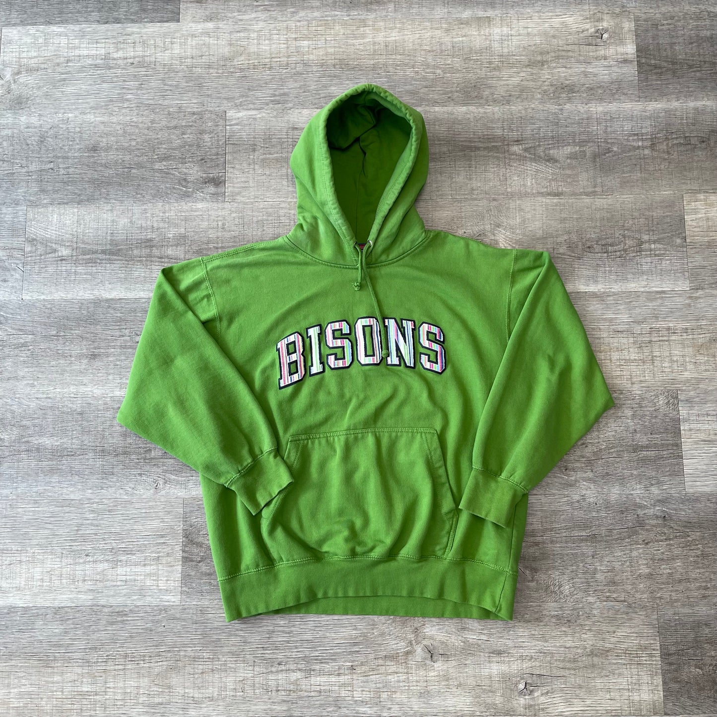 Vintage y2k Bisons Green Hoodie Sweatshirt