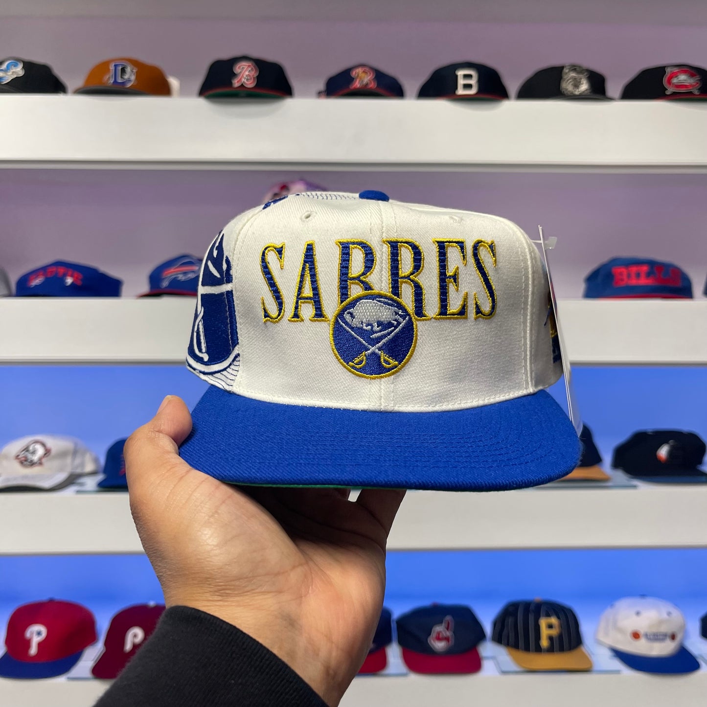 Vintage 1990s NHL Buffalo Sabres Wool Laser Sports Specialties Snap Back