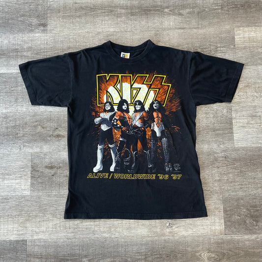 Vintage 1996 KISS Alive World Wide Tour Band T-shirt XL