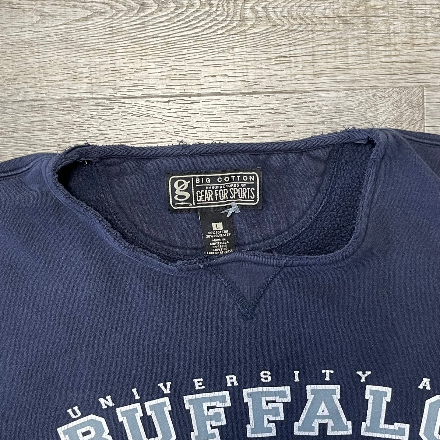 Vintage University at Buffalo Navy Sweatshirt Size Large