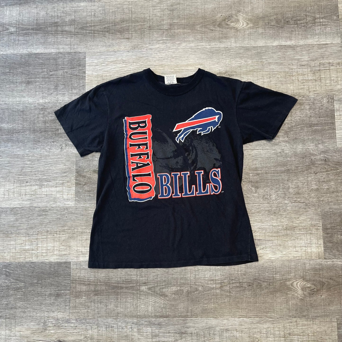 Vintage 90s NFL Buffalo Bills Black T Shirt Size Large