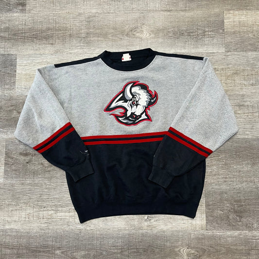 Vintage 1990s Buffalo Sabres Goat Head Sweatshirt Size Large