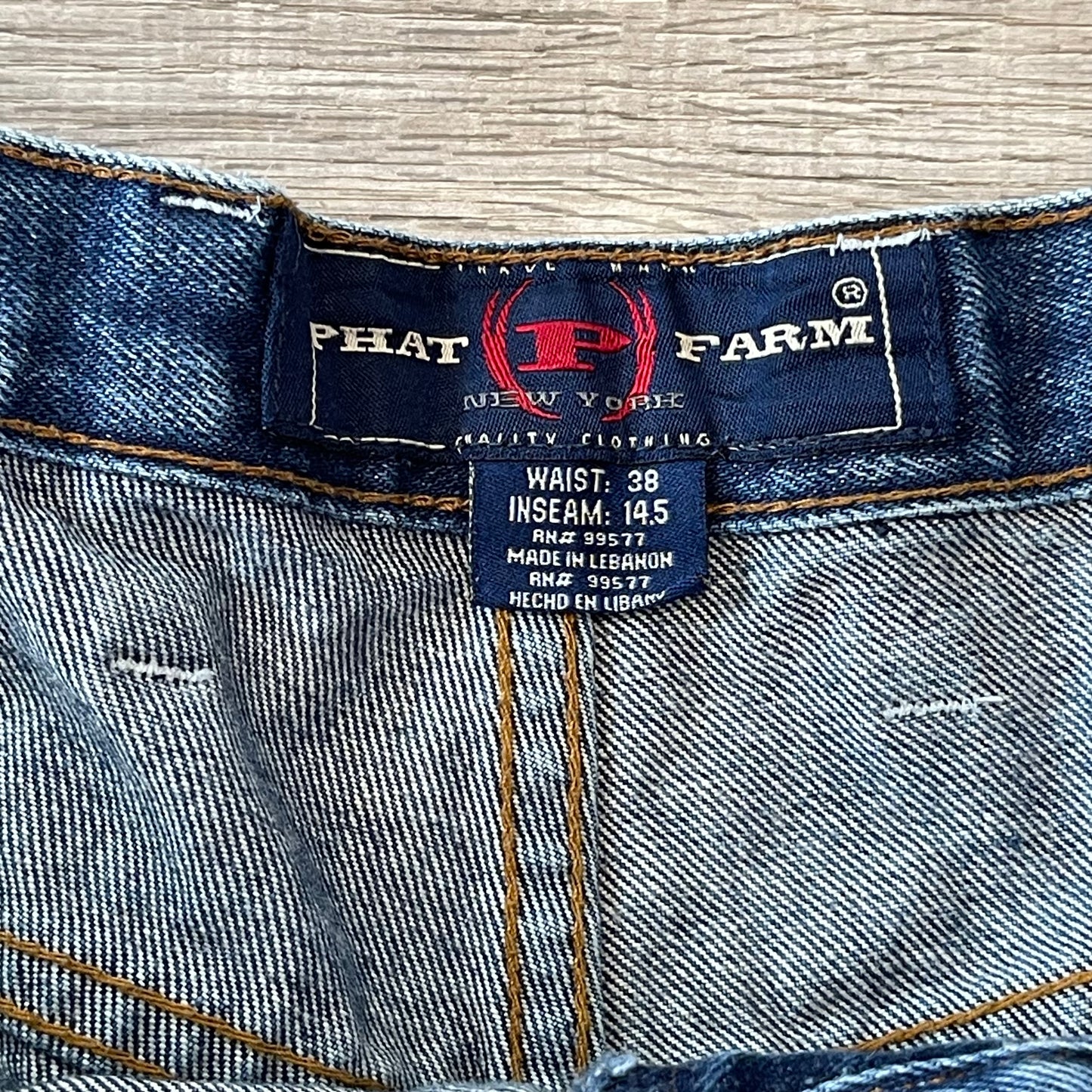 y2k 2000s Phat Farm Denim Shorts Size 38