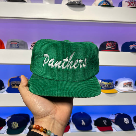 Vintage Green Panthers New Era Corduroy Snap Back New Dead Stock