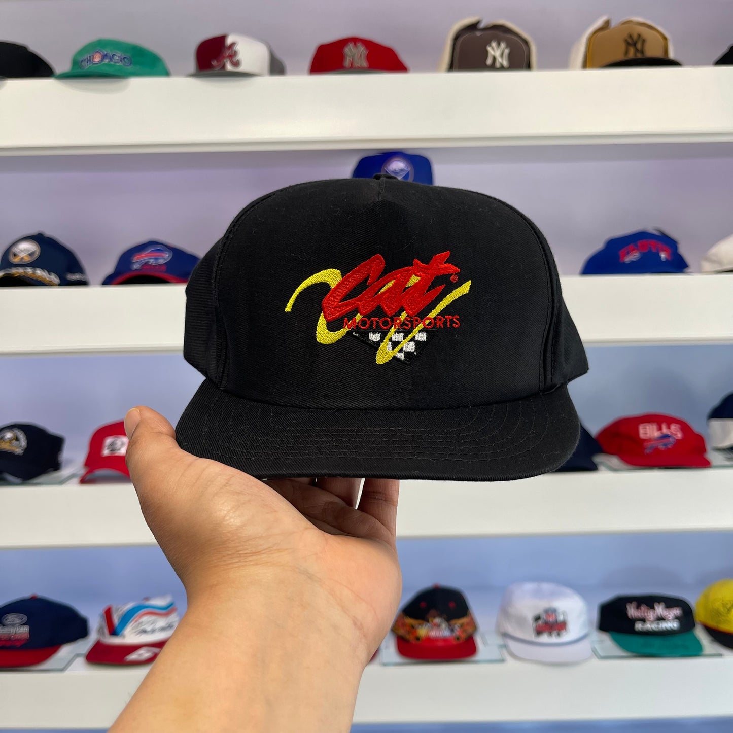 Vintage Caterpillar CAT Motorsports Twill Snap Back