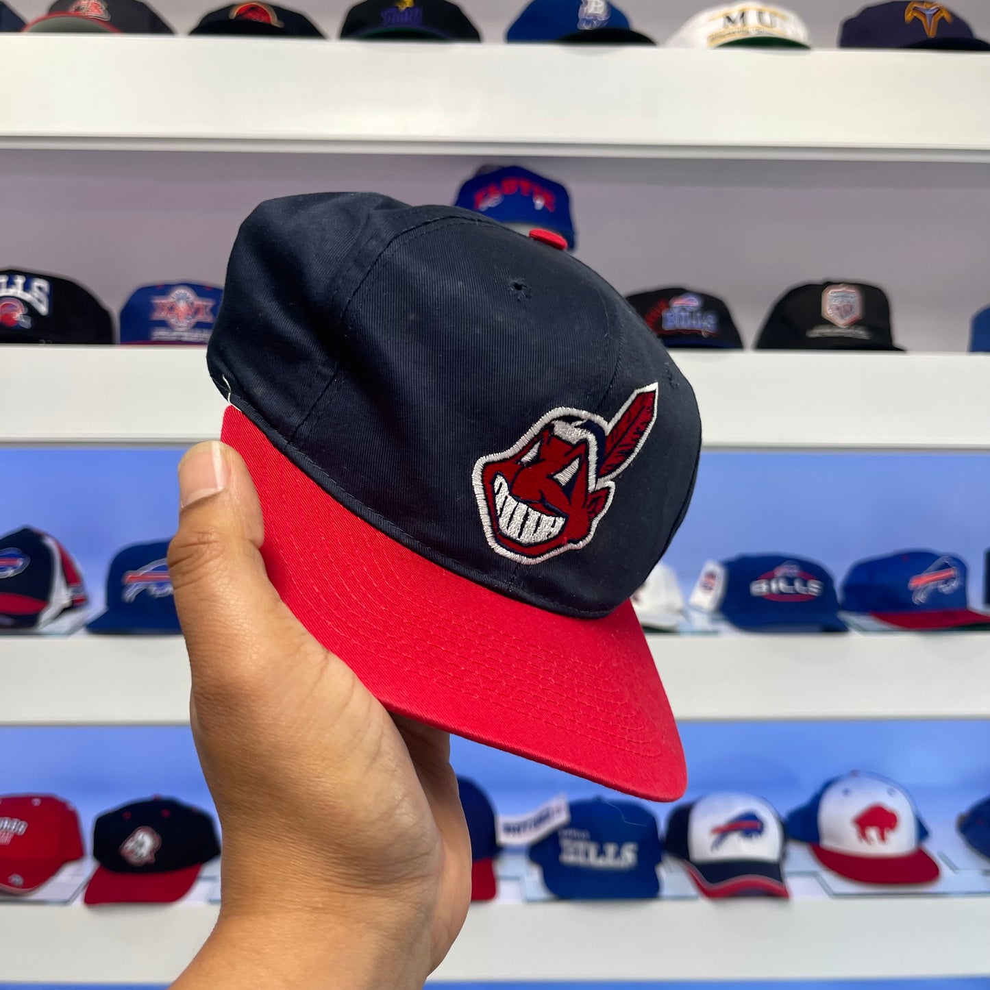 Vintage 1990s MLB Cleveland Indians Twill Snap Back