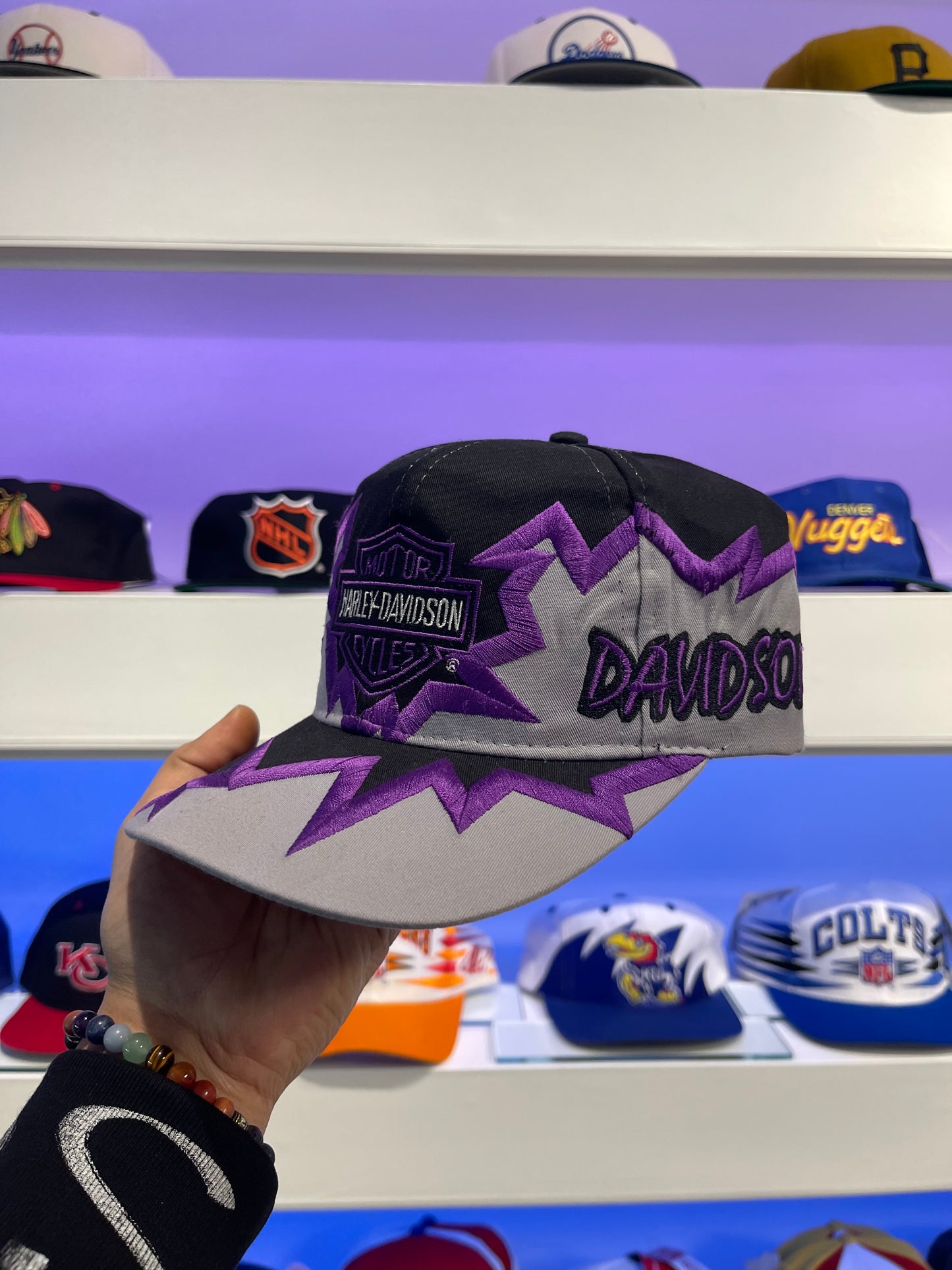 1990 Harley Davidson Shockwave Snap Back Jagged Edge Drew Pearson Sombrero