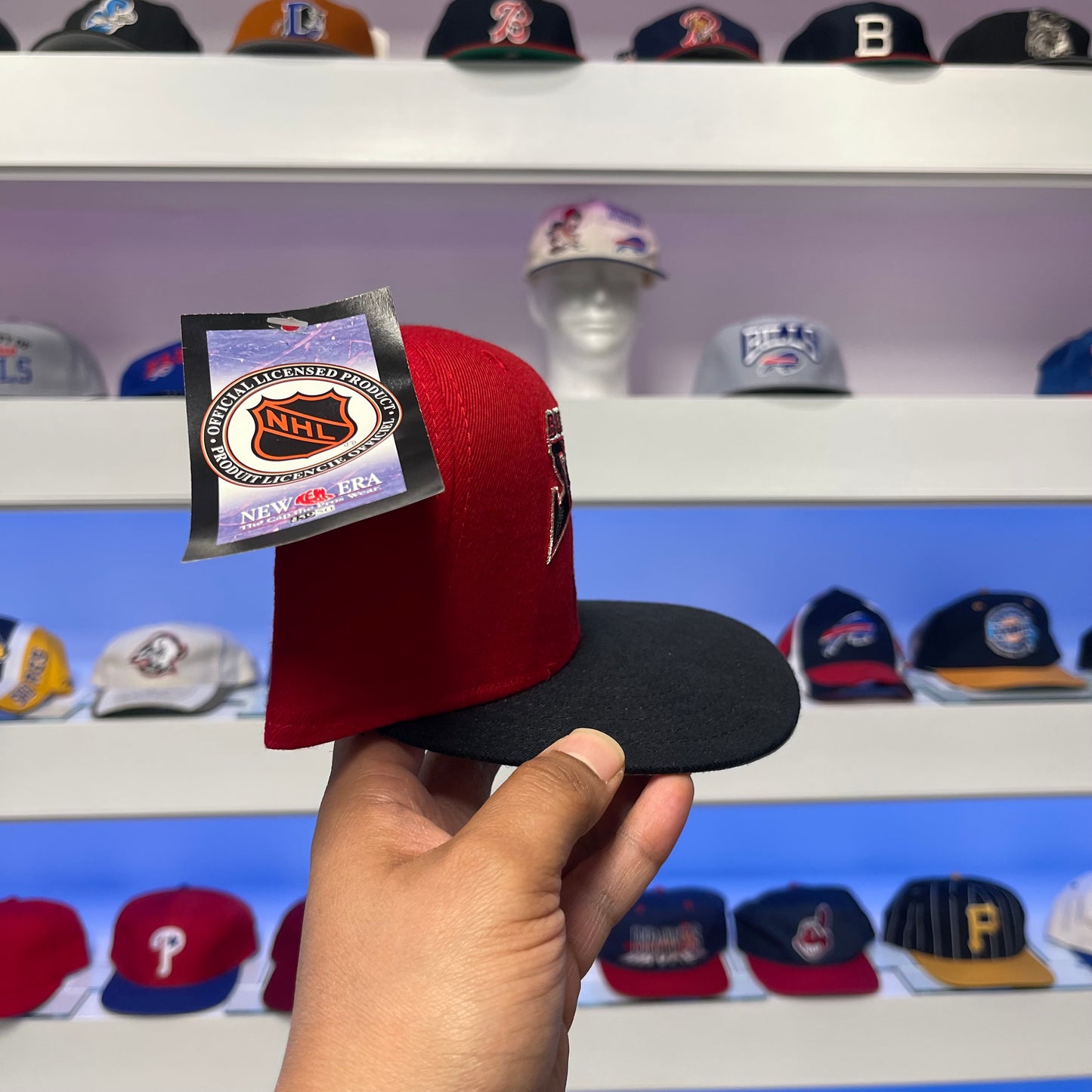 Vintage 1990s NHL Buffalo Sabres Goat Head Wool Snap Back