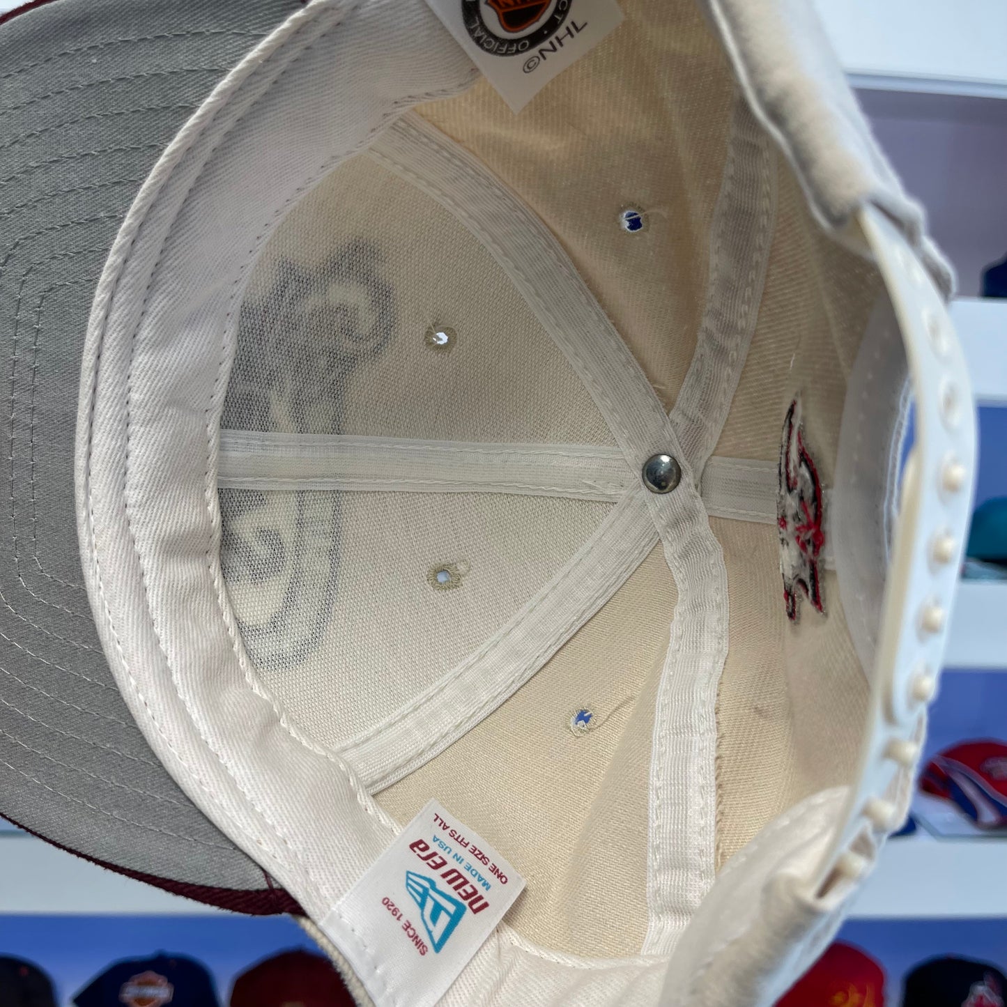 Vintage 1990s NHL Buffalo Sabres Goat Head Snap Back Dead Stock New