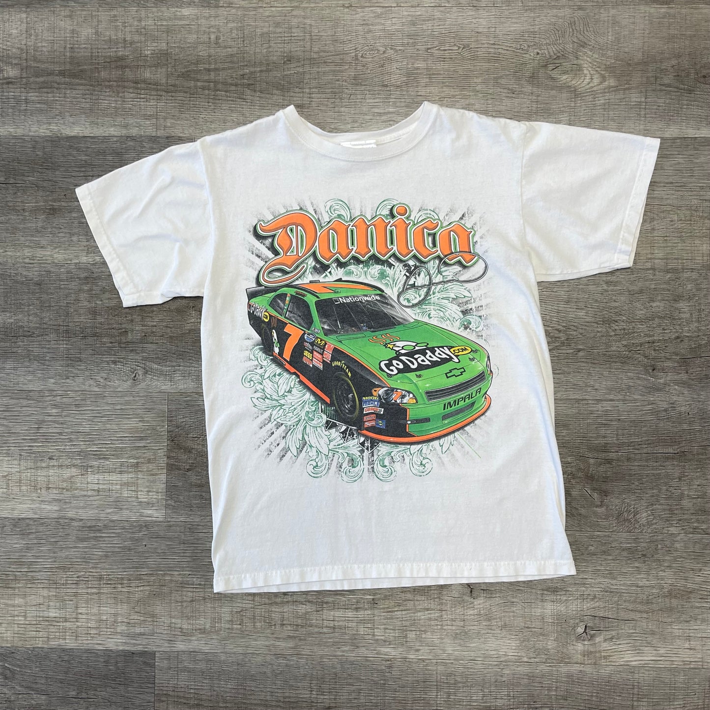 Vintage 1990s Danica Patrick NASCAR Go Daddy Shirt Size Medium
