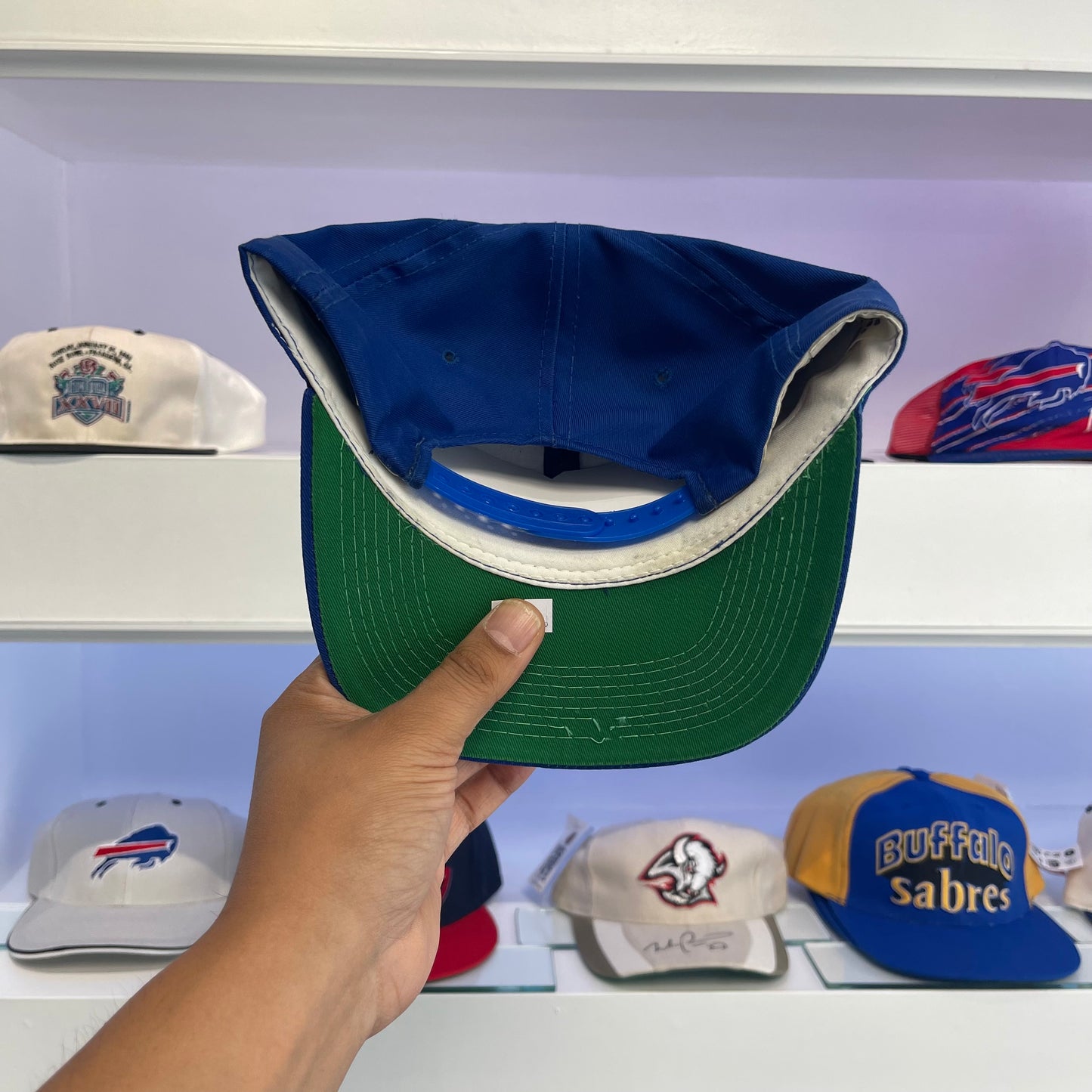 Vintage 90s Buffalo Bills Script Twill Sports Specialties NFL Snap Back