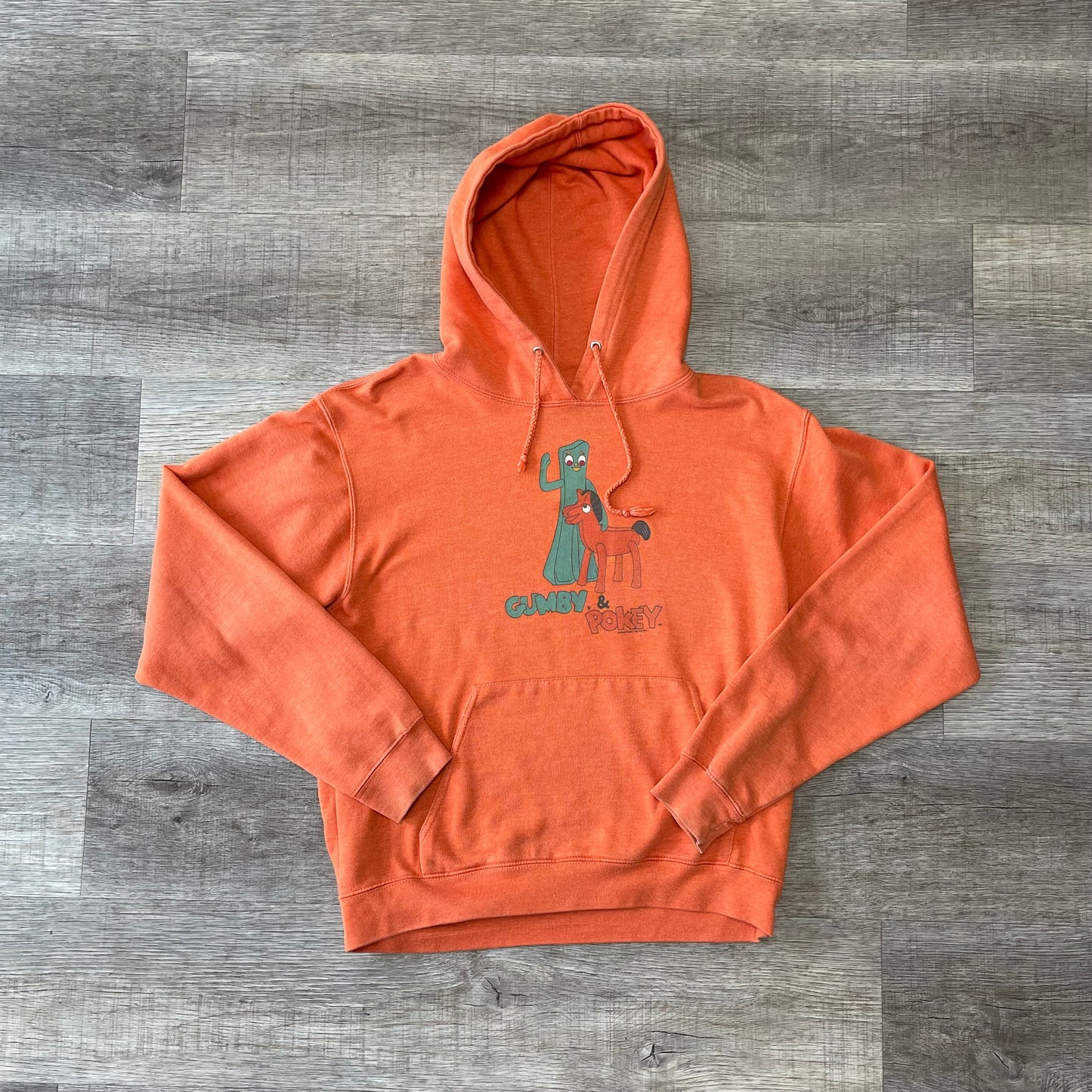 Vintage 2000s Y2K Gumby & Pokey Cartoon Hoodie Size Large