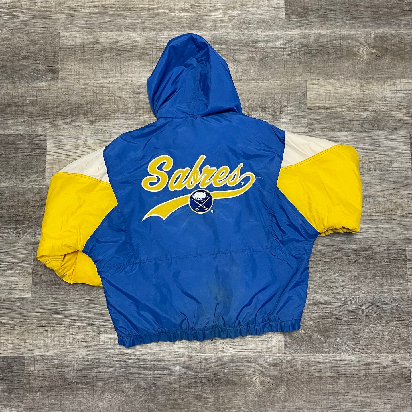 Vintage 1990s NHL Buffalo Sabres Logo 7 Pull over Jacket XL