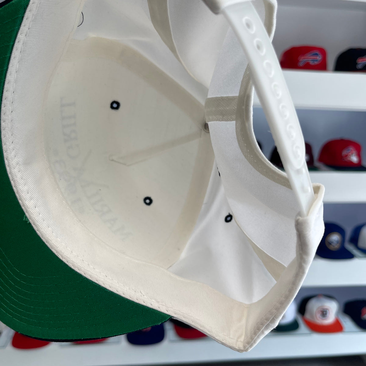 Vintage 1993 Marilla Grill 1st Annual Golf Tournament Snapback Hat - White/Navy