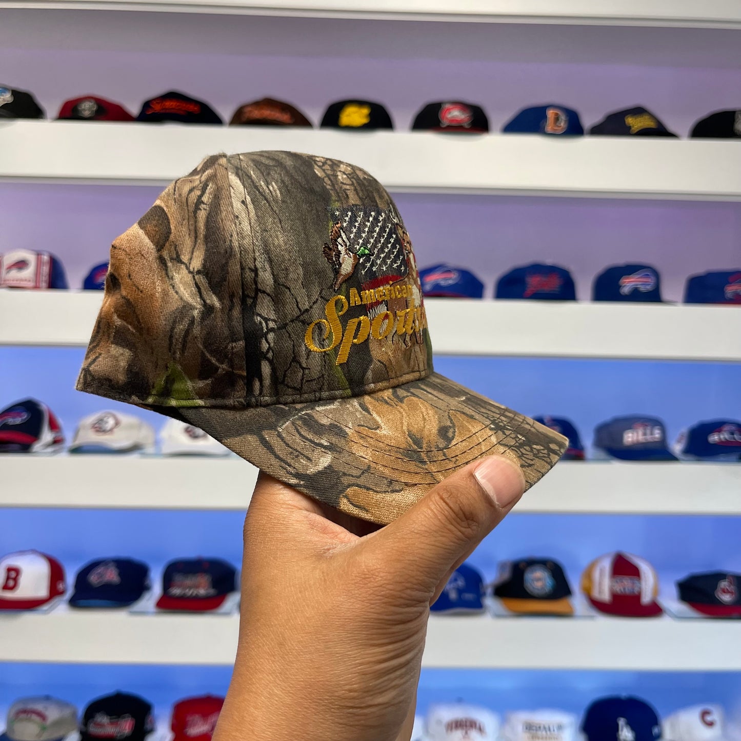 Vintage 1990s American Sportsman Camo Snap Back