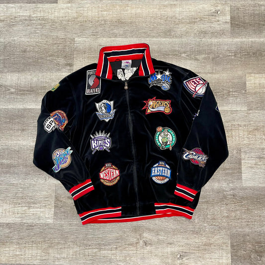 Vintage NBA All-Over Team Logo Jacket Size XL