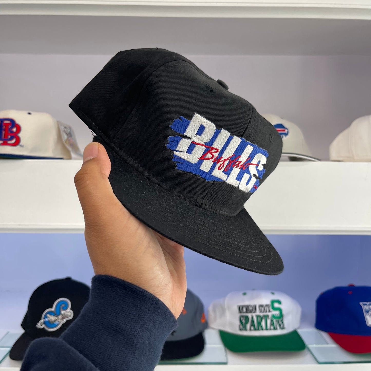 1990s Buffalo Bills Brush Logo New Era Snap Back