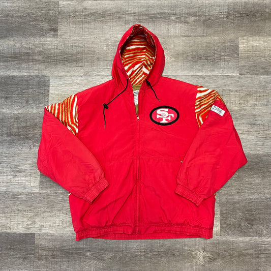 1990s San Francisco 49ers Zubaz Jacket Size XL