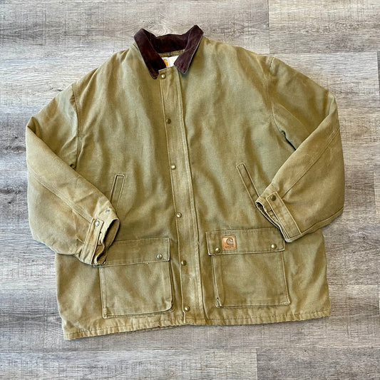 Vintage Carhartt Blanket-Lined Duck Chore Coat Size 3x