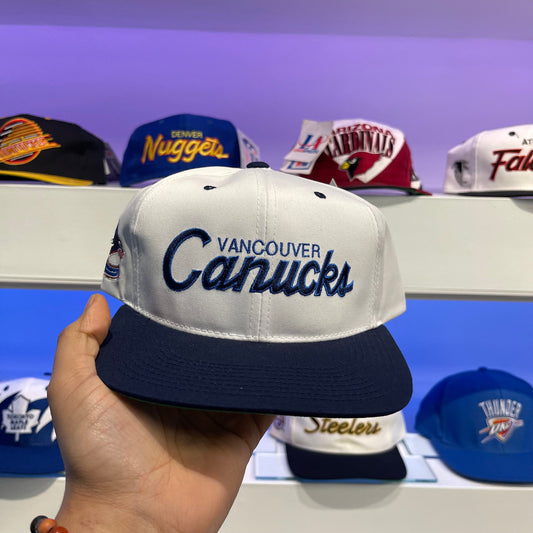 Vintage NHL 1990s Vancouver Canucks Sports Specialties Snap Back New with Tags