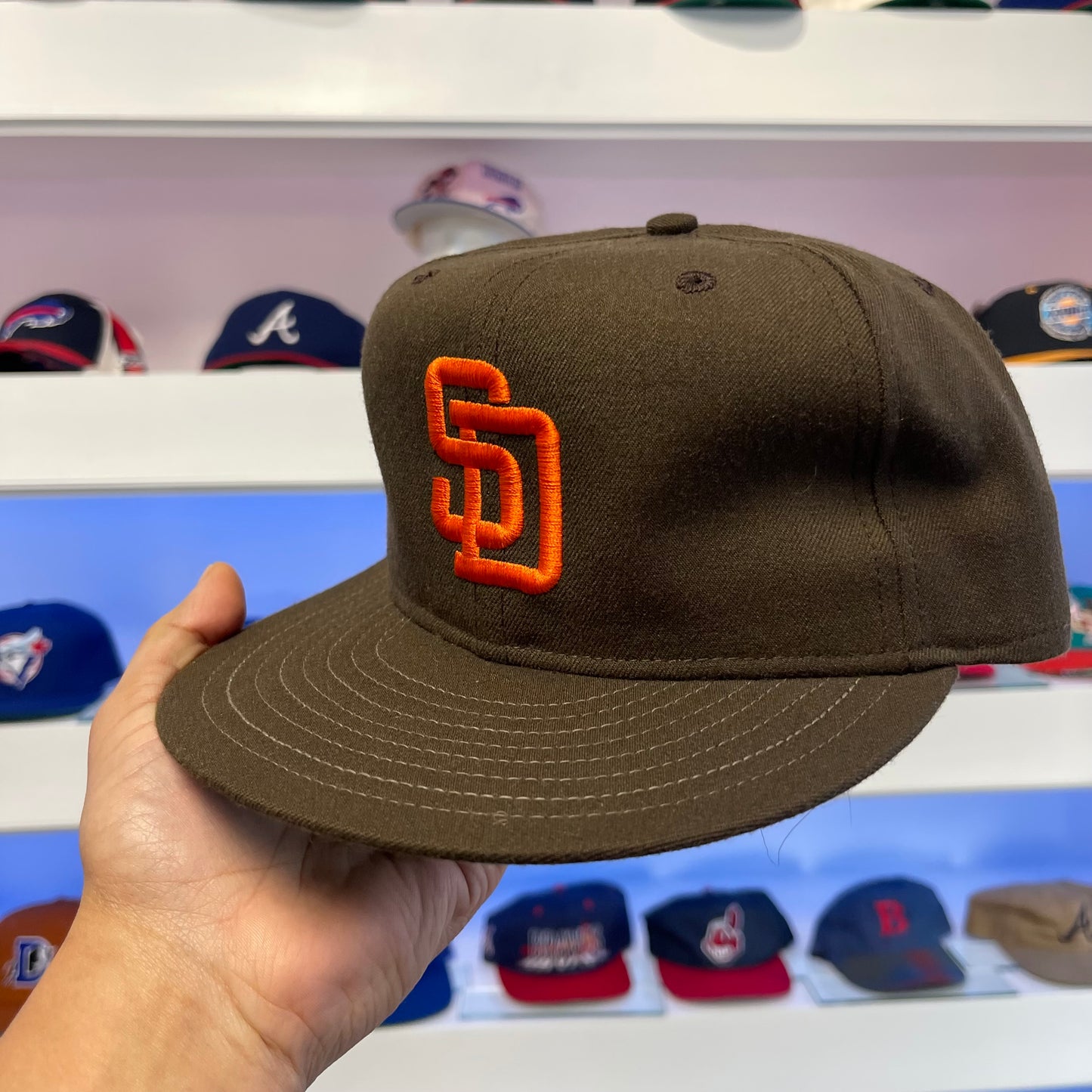 Vintage 1990s San Diego Padres 100% Wool Fitted Size 7 3/8