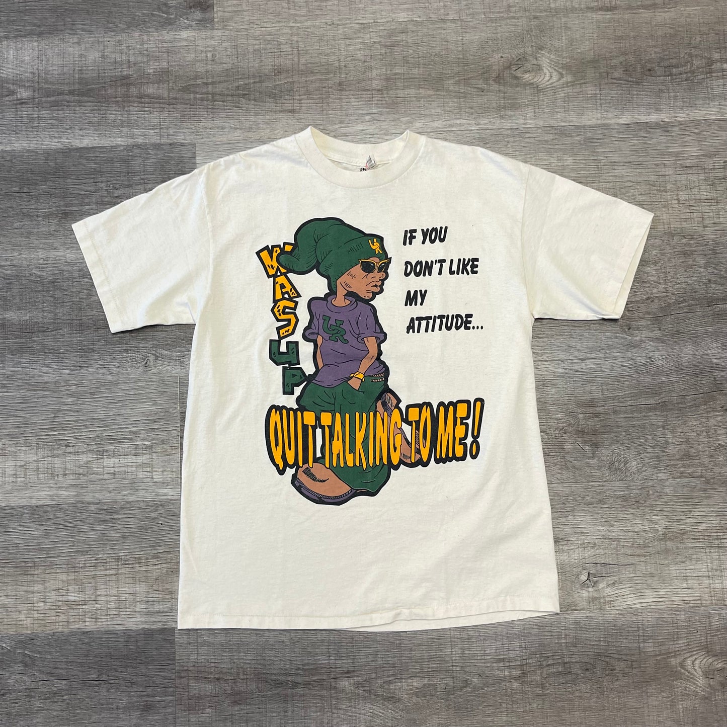 Vintage Rap Tee Was Up Quit Talkin’ Shirt Oneita Single Stitch Large