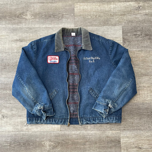 Vintage Denim Work Jacket Size Medium