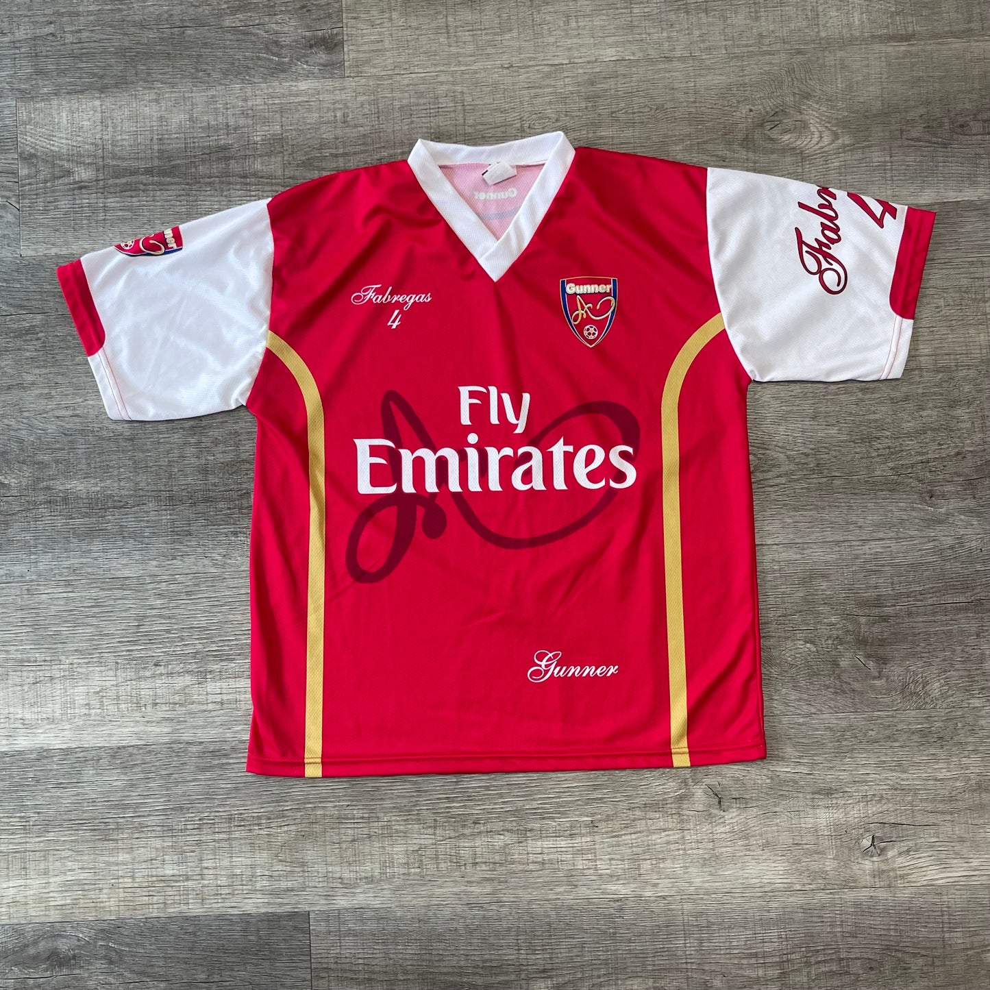 Vintage Cesc Fabregas Fly Emeritas Soccer Gunner Jersey Size Large