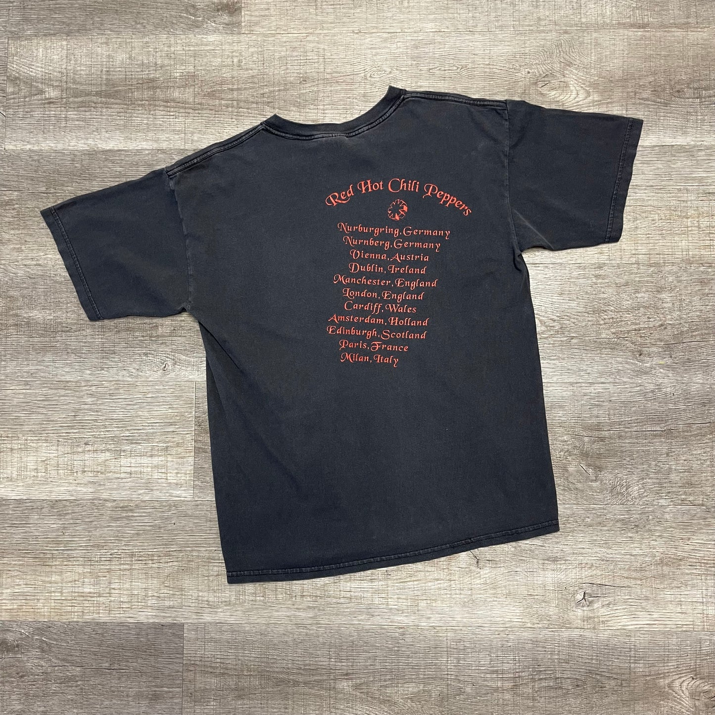 Vintage Red Hot Chili Peppers European Tour Shirt Size Large