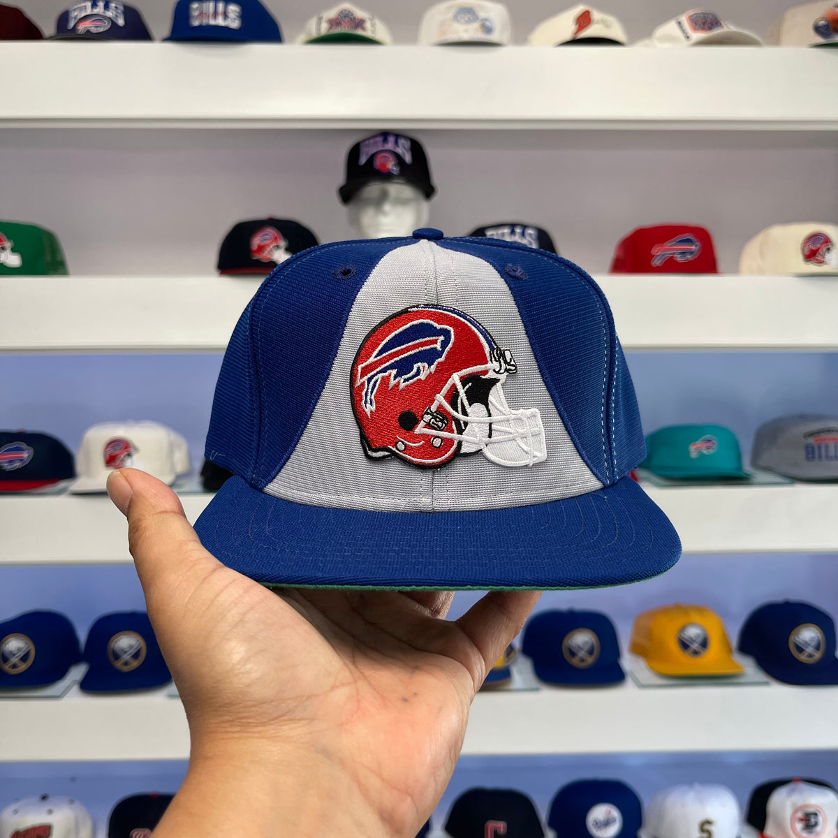 Vintage Buffalo Bills Red Helmet Nylon Snap Back
