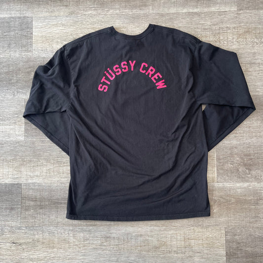 Stussy Crew Crown Long Sleeve Shirt Size XXL