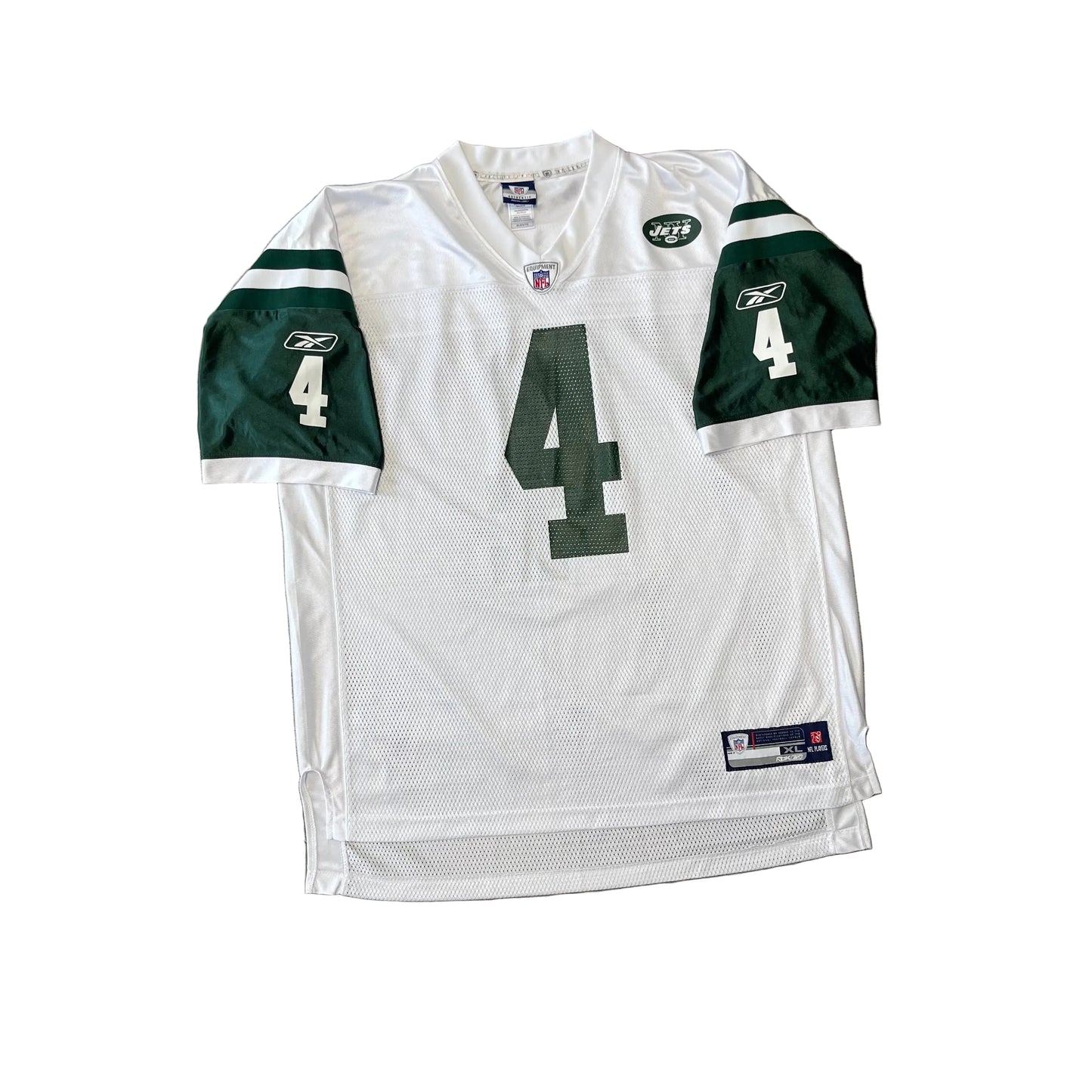 Vintage Reebok NFL New York Jets Brett Favre #4 Jersey Men's XL White