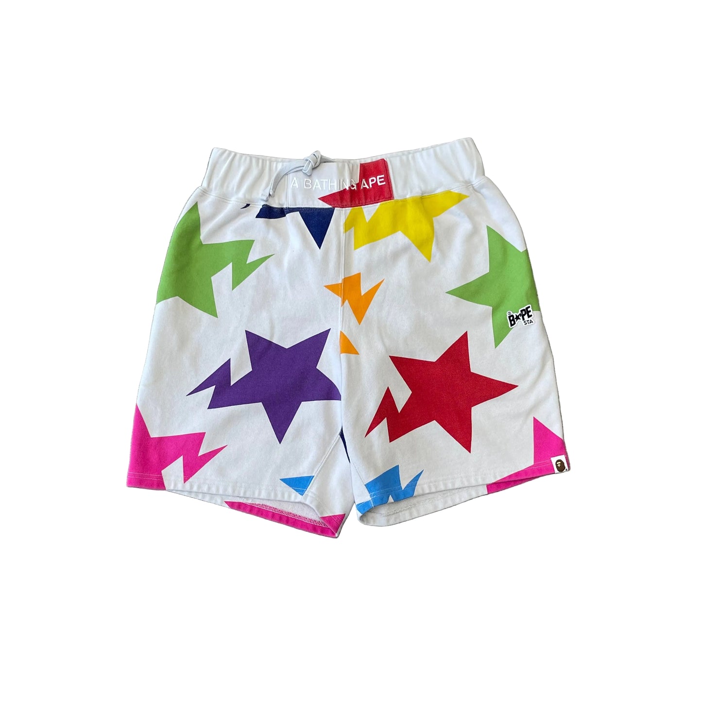 BAPE Sta Pattern Wide Fit Sweat Shorts Size Medium
