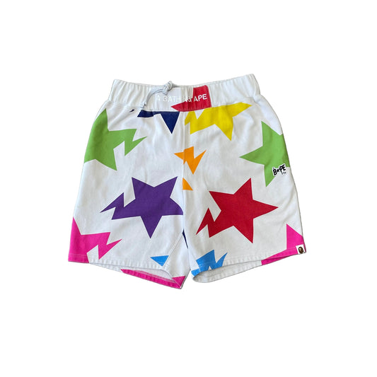 BAPE Sta Pattern Wide Fit Sweat Shorts Size Medium