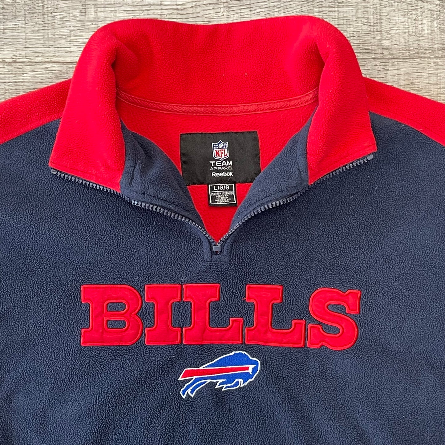 Vintage Y2K Buffalo Bills Fleece Sweatshirt Size Large
