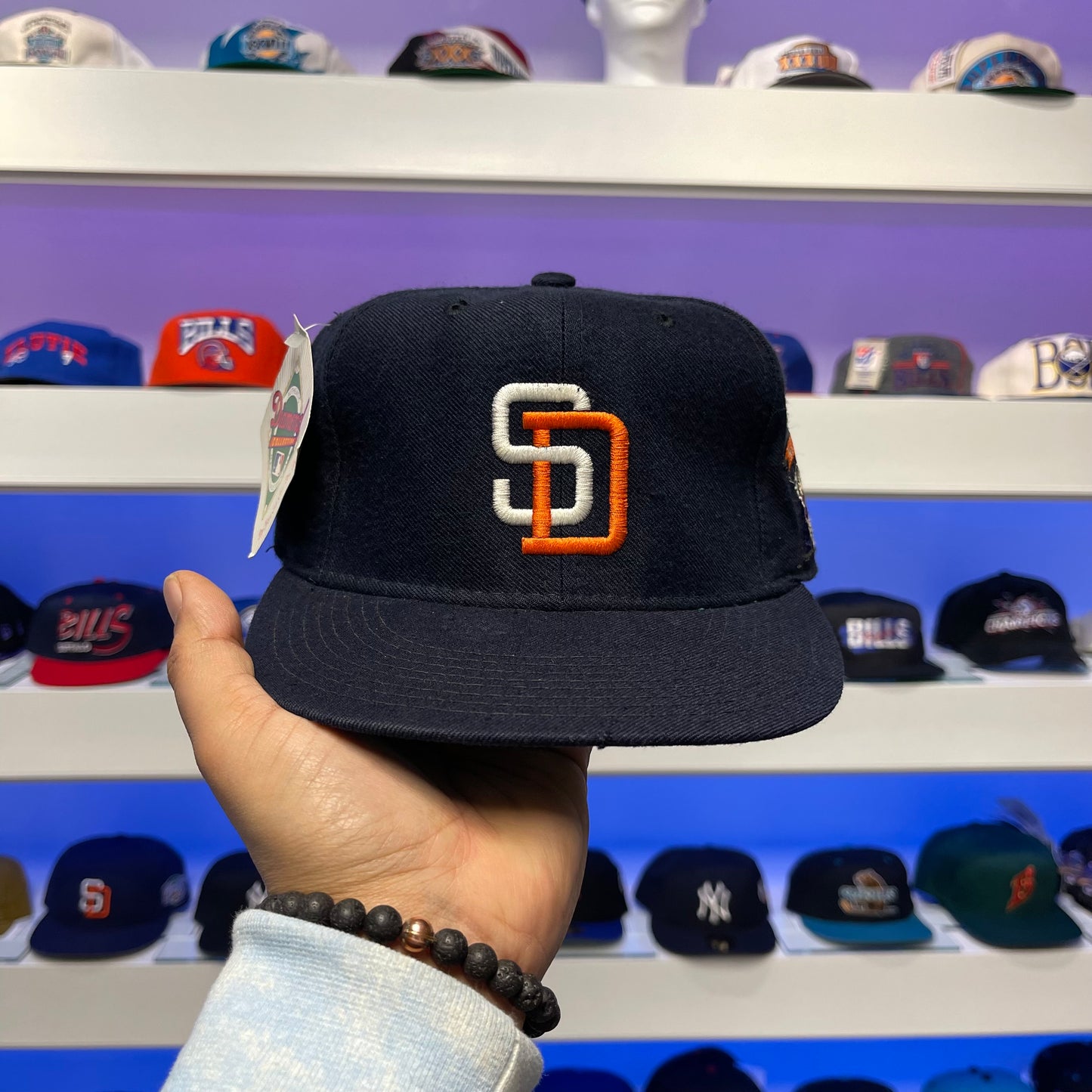 Vintage MLB San Diego Padres New Era wooo Fitted Size 7