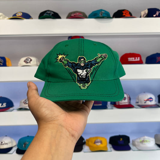 Vintage 1990s Green Lantern Six Flags Twill Snap Back
