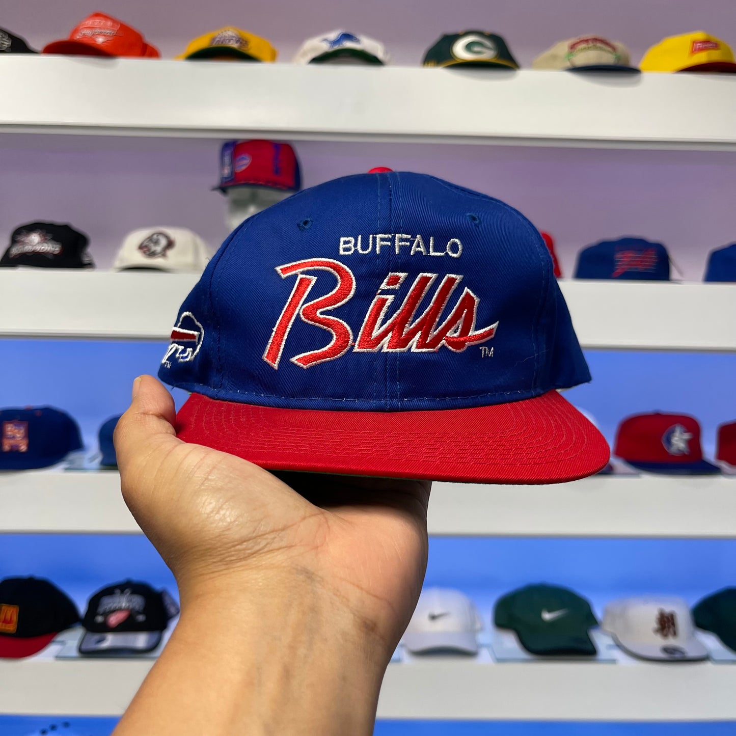Vintage Buffalo Bills Sports Specialties Script Twill Signed Snap Back