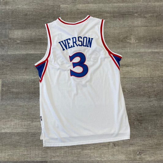 Vintage 2000s Philadelphia 76ers Allen Iverson Reebok Jersey Size XXL