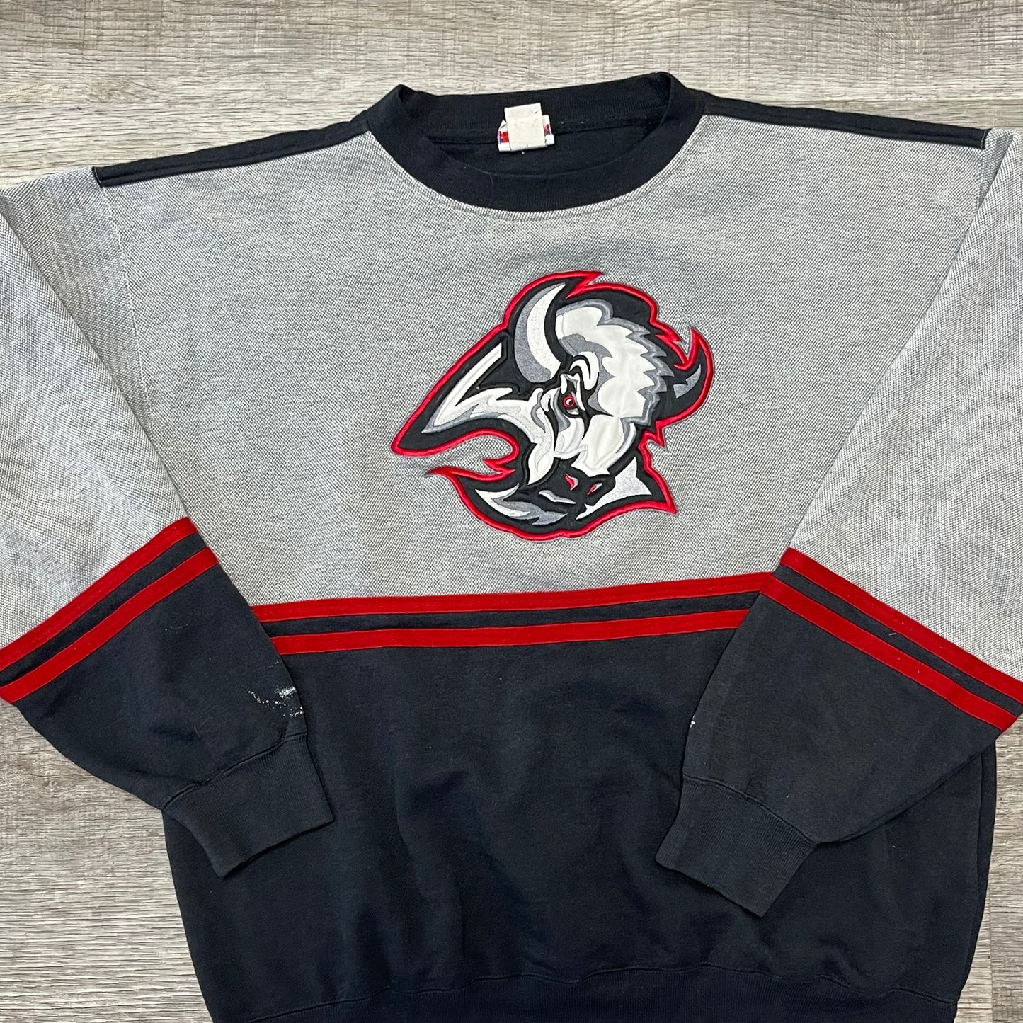 Vintage 1990s Buffalo Sabres Goat Head Sweatshirt Size Large