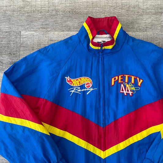 Vintage 1990s NASCAR Kyle Petty Hot Wheels Jacket Size Medium